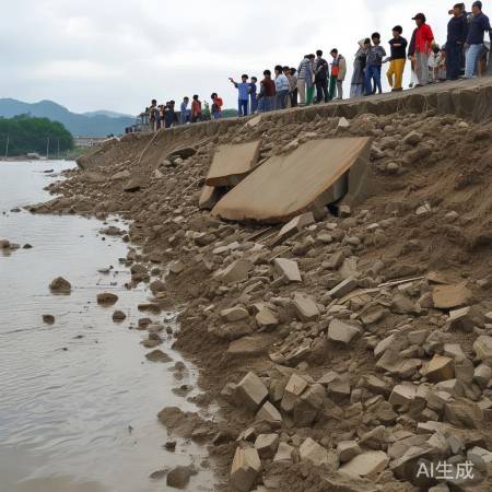 福建华亭镇西湖段防洪堤塌方!紧急关注!