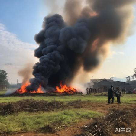 村民露天焚烧秸秆,民警严肃批评教育:环保意识待提升