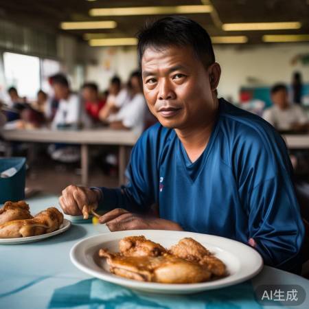 泰国教练亚运午餐仅3块鸡肉,网友:这是在节食吗?